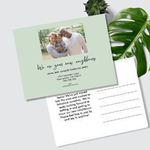 Fresh Green Moving Announcement –Change of Address Postcard