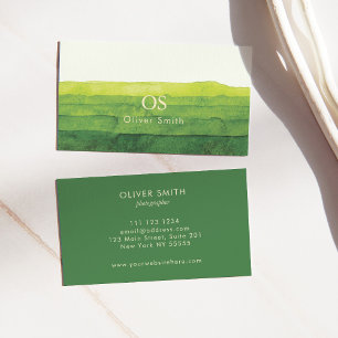 Fresh Green Shades Modern  Business Card