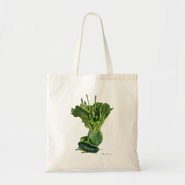 Fresh Green vegetables display art.                Tote Bag (Front)