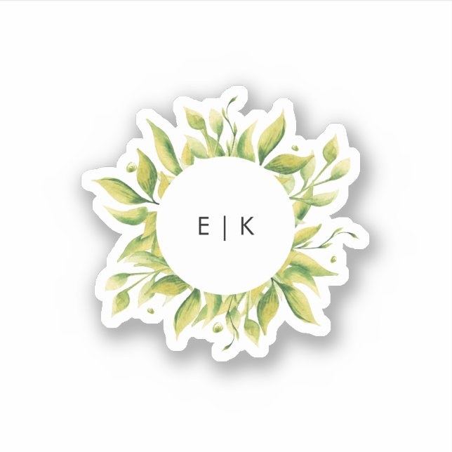 Fresh Greenery Leafy Plants Sticker (Front)