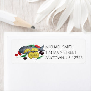 Fresh Grilled Fish Greek Mediterranean Seafood Label