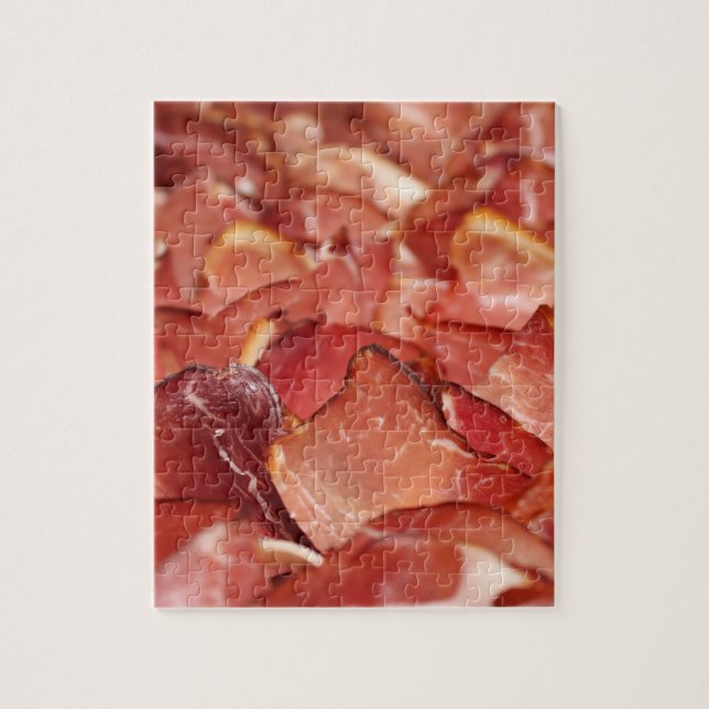 Fresh ham bacon food pattern for the meat lovers jigsaw puzzle (Vertical)
