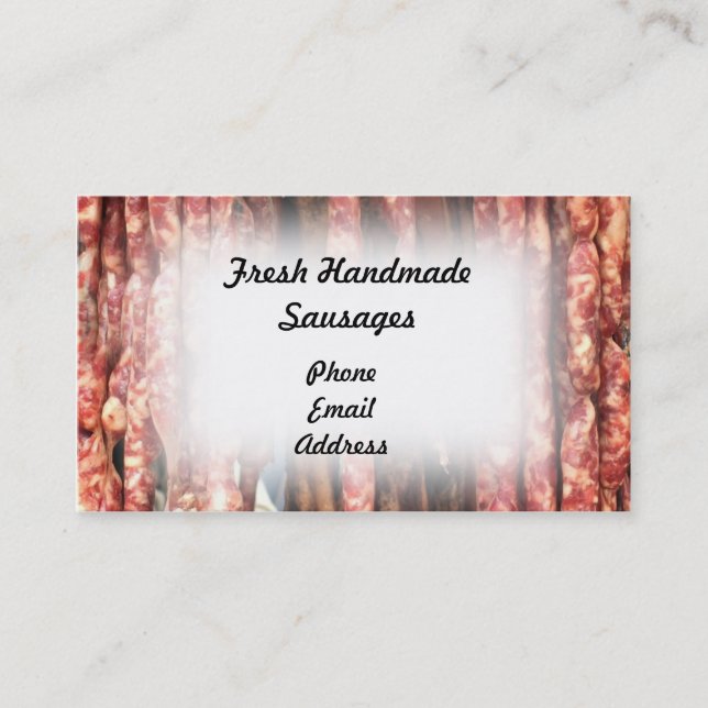 Fresh Handmade Sausages Business Card (Front)