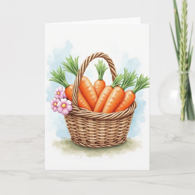 Fresh Harvest Vegetable Basket Card (Front)