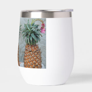 fresh healthy pineapple thermal wine tumbler