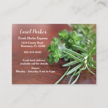 Fresh Herb  Business Card by Susang6 at Zazzle