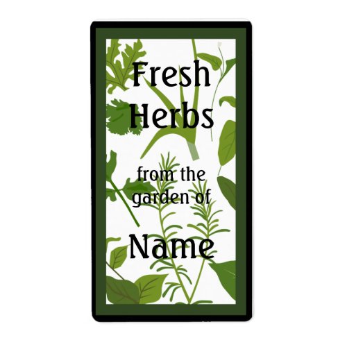 Fresh Herbs Food Label