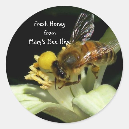 Fresh Honey Bee Hive Sticker Labels