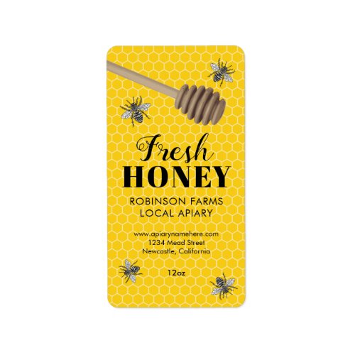 Fresh Honeycomb Honey Label