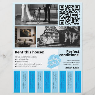 Fresh House Property For Rent Tear Off Strips Flyer