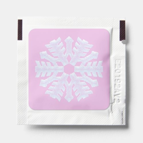 Fresh Icy Pink Frozen Winter Snowflakes Christmas Hand Sanitizer Packet