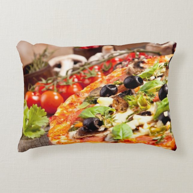Fresh Italian pizza Accent Pillow (Front)
