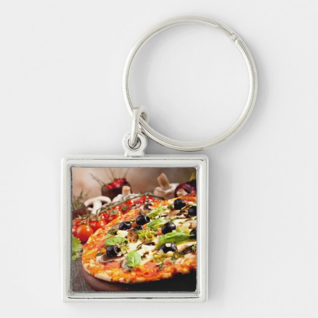 Fresh Italian pizza Keychain (Front)