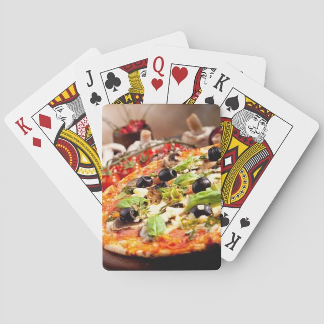 Fresh Italian pizza Poker Cards (Back)