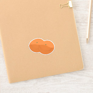 Fresh Juicy Oranges Fruit Duo Sticker