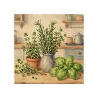 Fresh Kitchen Herbs Watercolor