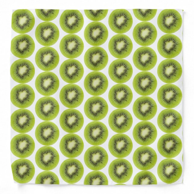Fresh kiwi fruit background. Round slices pattern Bandana (Front)