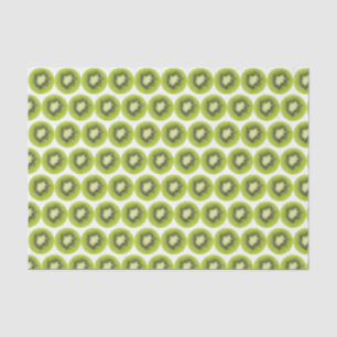 Fresh kiwi fruit background. Round slices pattern Tissue Paper