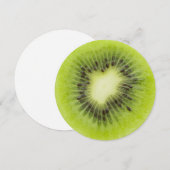 Fresh kiwi fruit. Round slice closeup isolated (Front/Back)