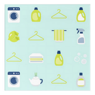 Fresh Laundry Day Pattern Acrylic Print