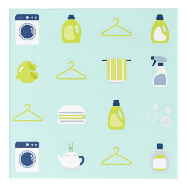 Fresh Laundry Day Pattern Acrylic Print (Front)
