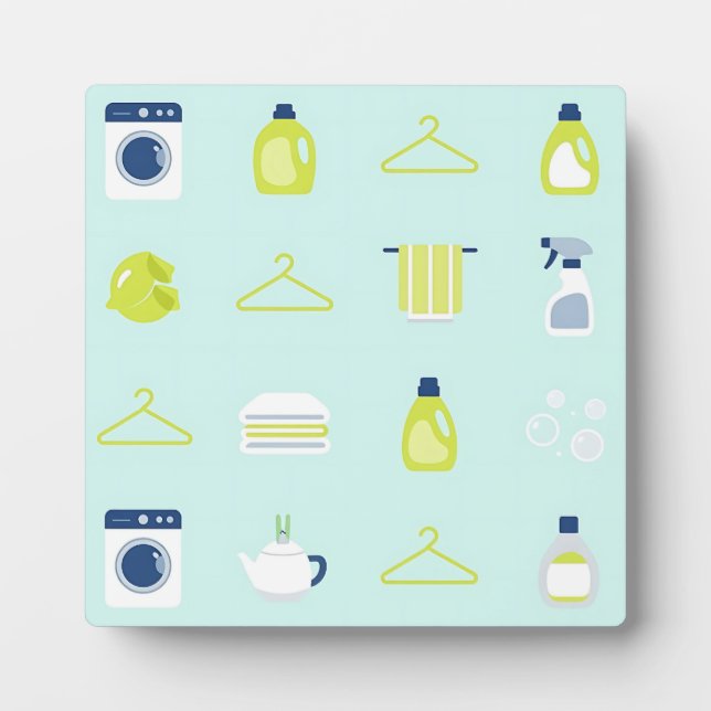 Fresh Laundry Day Pattern Plaque (Front)