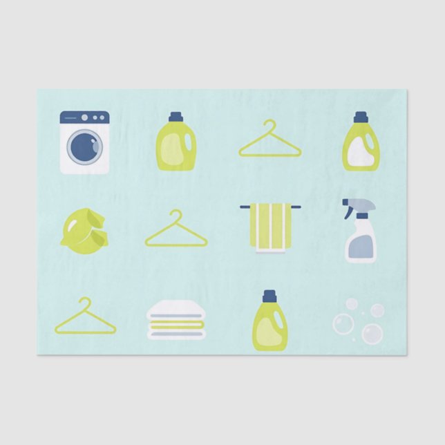 Fresh Laundry Day Pattern Tissue Paper (Front)