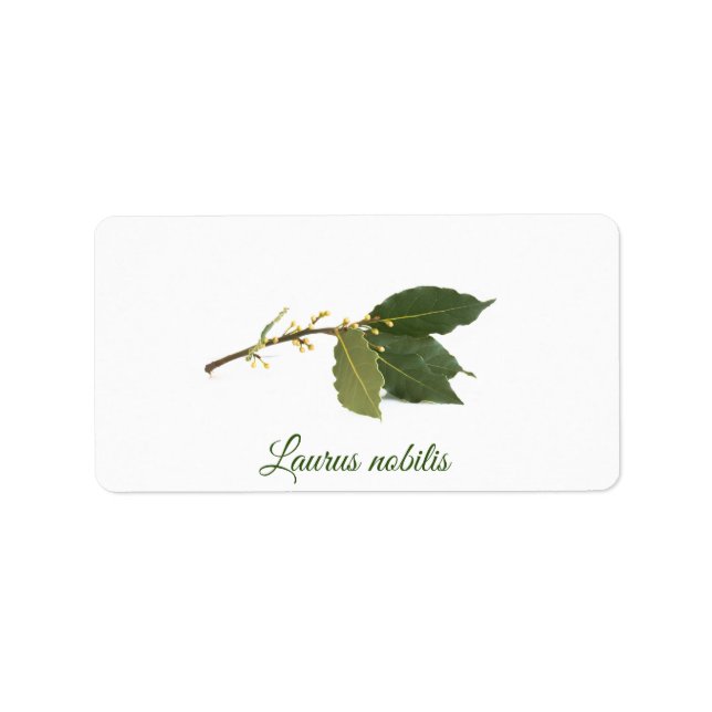 Fresh laurel leaves label (Front)