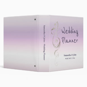Fresh Lavender Wedding 3 Ring Binder
