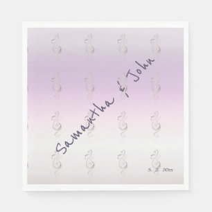 Fresh Lavender Wedding Paper Napkins