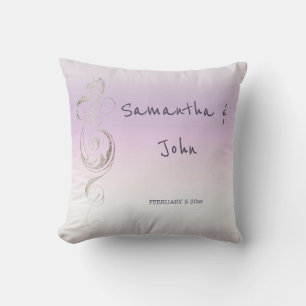 Fresh Lavender Wedding Throw Pillow