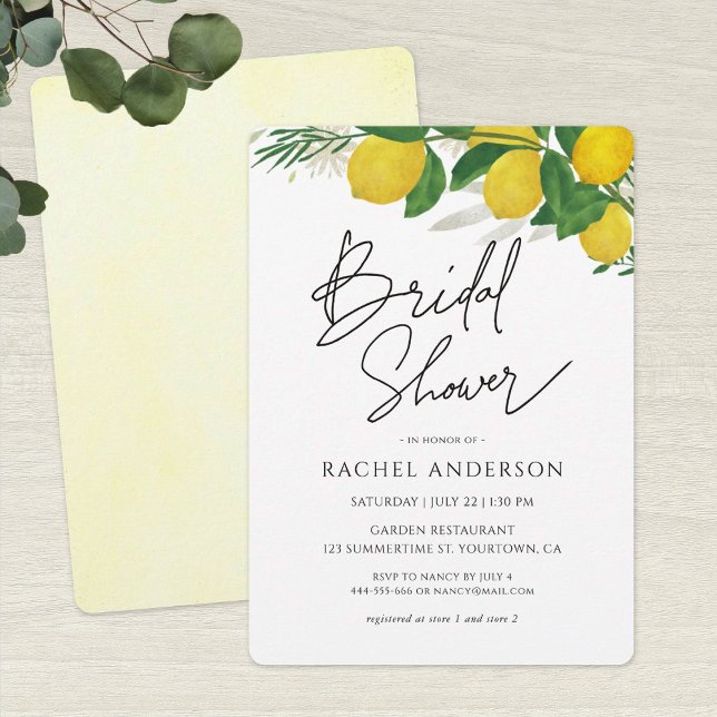 Fresh Lemon Bridal Shower Invitation (Creator Uploaded)
