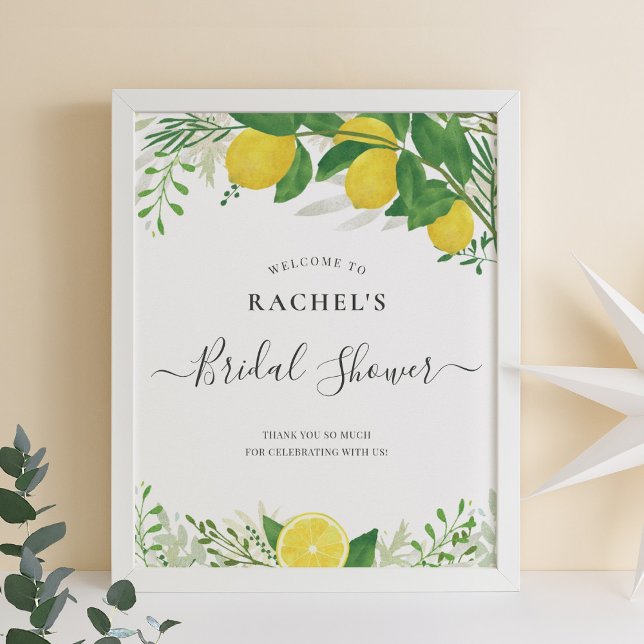 Fresh Lemon Bridal Shower Welcome Sign (Creator Uploaded)