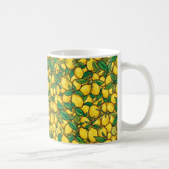  Fresh Lemon Citrus Pattern Coffee Mug (Right)