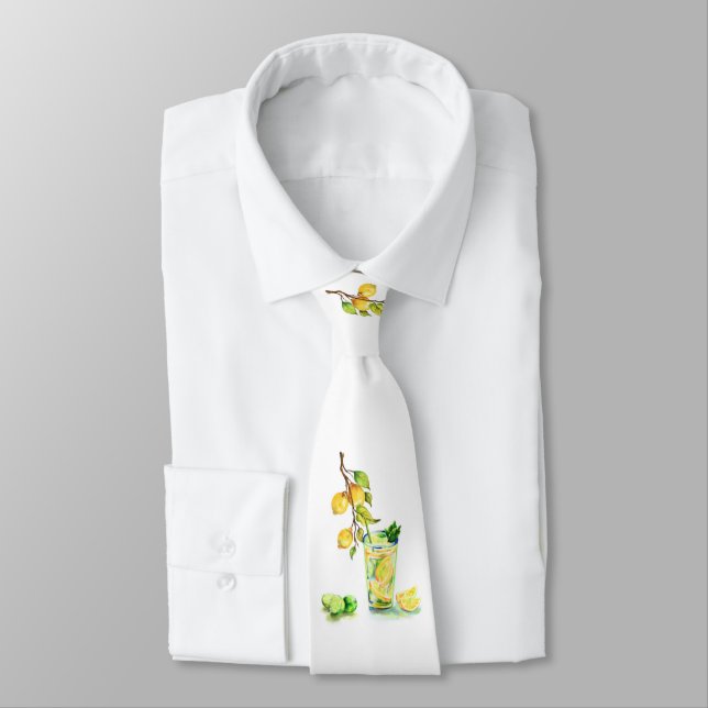 Fresh Lemon Cool Drink Lemonade Summer Party Tie (Tied)