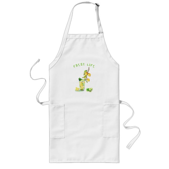 Fresh Lemon Drink Apron - Custom Text (Front)