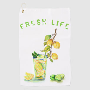 Fresh Lemon Drink Golf Towel