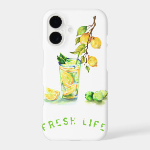 Fresh Lemon Drink iPhone Case - Custom Text