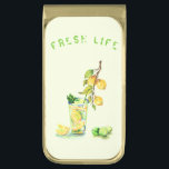 Fresh Lemon Drink Lemons Money Clip - Custom Text<br><div class="desc">Money Clips with Lemon Juice Cool Drink Lemonade Summer Party Lemons Cocktail Drawing with Text Money Clip - Customizable - or Choose / Add Your Unique Text / Font / Color - Make Your Special Gift - Resize and move or remove and add elements / image with Customization tool !...</div>