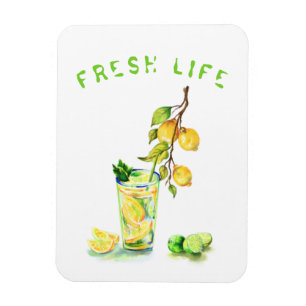 Fresh Lemon Drink Magnet