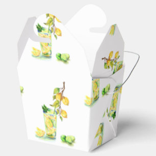 Fresh Lemon Drink Party Favor Boxes