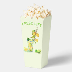 Fresh Lemon Drink Party Popcorn Box Custom Text