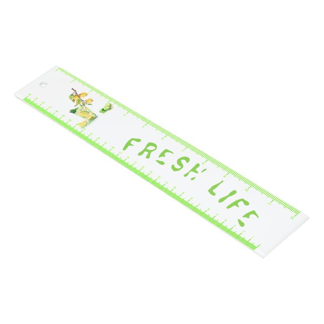 Fresh Lemon Drink Ruler - Custom Text (Angled)