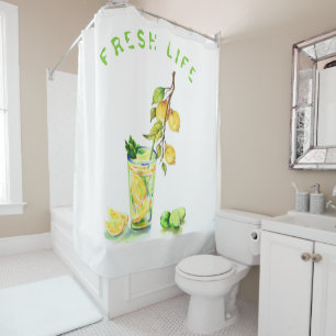 Fresh Lemon Drink Shower Curtain