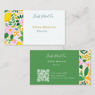 Fresh Lemon Floral Florist Business Card