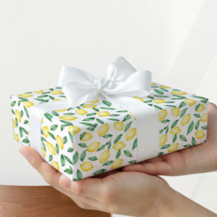 Fresh Lemon Gift Wrapping Paper Bright Citrus