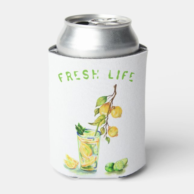 Fresh Lemon Juice Cool Drink Lemonade Can Cooler (Can Front)