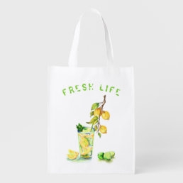 Fresh Lemon Juice Cool Drink Lemonade Grocery Bag