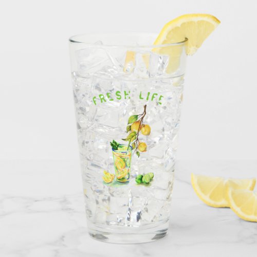 Fresh Lemon Juice Cool Drink Lemonade Summer Party Glass