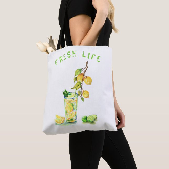 Fresh Lemon Juice Cool Drink Lemonade Tote Bag (Close Up)